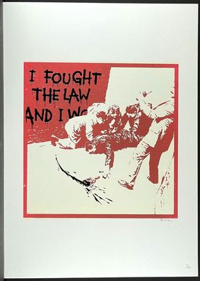 BANKSY * I fought the Law * 70x50 cm * Lithografie * limitiert # 15/150