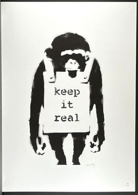 BANKSY * Keep it real * 70x50 cm * Lithografie * limitiert # 42/150