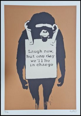 BANKSY * Laugh now, but one Day... * 50x35 cm * Lithografie * limitiert # 9/60