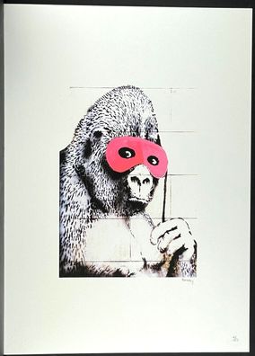 BANKSY * Masked Gorilla * 70x50 cm * Lithografie * limitiert # 48/150