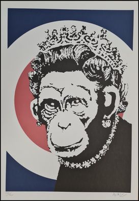 BANKSY * Monkey Queen * 50x35 cm * Lithografie * limitiert # 22/60