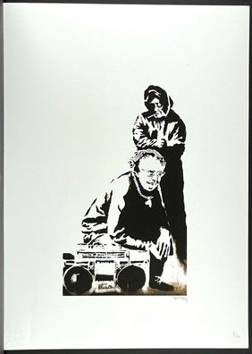 BANKSY * Old Skool * 70x50 cm * Lithografie * limitiert # 21/150 (Gr. 70 cm x 50 cm)