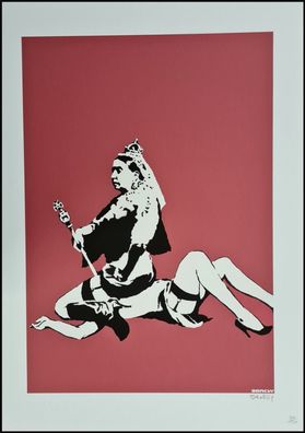 BANKSY * Queen Victoria * 70x50 cm * Lithografie * limitiert # 50/150