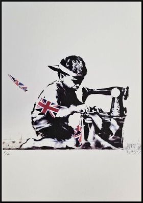 BANKSY * Slave Labour * 50x35 cm * Lithografie * limitiert # 34/60