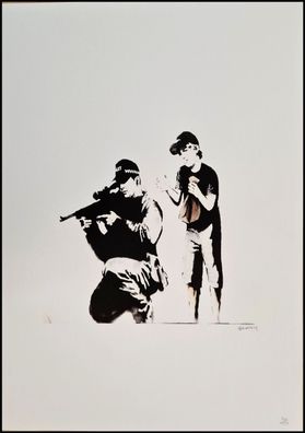 BANKSY * Sniper and Boy * 70x50 cm * Lithografie * limitiert # 30/150