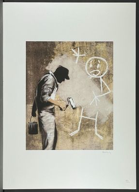 BANKSY * Stickman * 70x50 cm * Lithografie * limitiert # 120/150 (Gr. 70 cm x 50 cm)