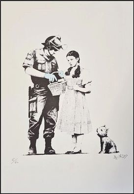 BANKSY * Stop and search * 50x35 cm * Lithografie * limitiert # 6/60