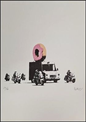 BANKSY * Strawberry Donuts * 50x35 cm * Lithografie * limitiert # 24/60