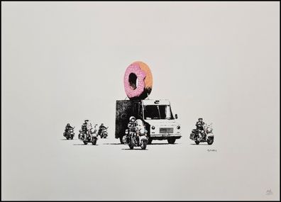 BANKSY * Strawberry Donuts * 70x50 cm * Lithografie * limitiert # 106/150