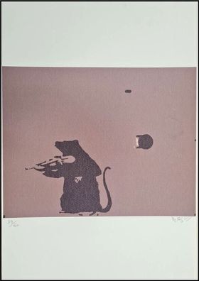 BANKSY * The Warrior * 50x35 cm * Lithografie * limitiert # 39/60 (Gr. 50 cm x 35 cm)