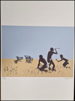 BANKSY * Trolleys * 50x35 cm * Lithografie * limitiert # 59/60 (Gr. 50 cm x 35 cm)