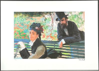 CLAUDE MONET * Camille Monet on a... * 50 x 70 cm * signed lithograph * limited