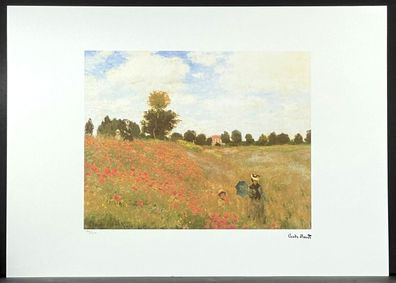 CLAUDE MONET * Poppies at Argenteuil * 50 x 70 cm * signed lithograph * limited