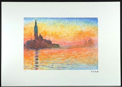 CLAUDE MONET * Saint-Georges at... * 50 x 70 cm * signed lithograph * limited