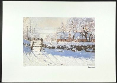 CLAUDE MONET * The Magpie * 50 x 70 cm * signed lithograph * limited