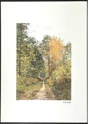 CLAUDE MONET * Wooded Path * 50 x 70 cm * signed lithograph * limited