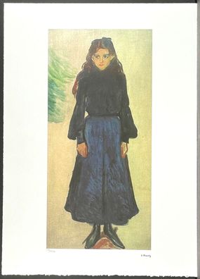 EDVARD MUNCH * The sad Girl * 50 x 70 cm * signed lithograph * limited