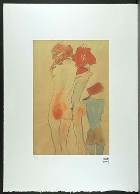 EGON Schiele * 50 x 70 cm * signed lithograph * limited # 191/200