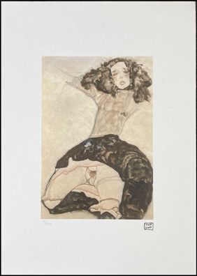 EGON Schiele * 50 x 70 cm * signed lithograph * limited # 51/200 (Gr. 50 cm x 70 cm)