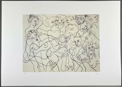 ENRICO BAJ * Untitled * signed lithograph * limited # 10/100