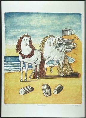 Giorgio DE Chirico * 50 x 70 cm * signed lithograph * limited # 8/99