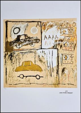 JEAN-MICHEL Basquiat * Cadillac Moon * 70x50 cm * Lithografie * limitiert # 28/100