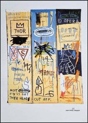 JEAN-MICHEL Basquiat * Charles the * 70x50 cm * Lithografie * limitiert # 31/100
