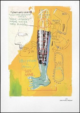JEAN-MICHEL Basquiat * Early Moses * 70x50 cm * Lithografie * limitiert # 20/100