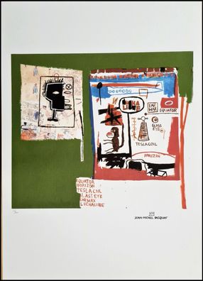JEAN-MICHEL Basquiat * Harlem paper.. * 70x50 cm * Lithografie * limitiert # 100/100