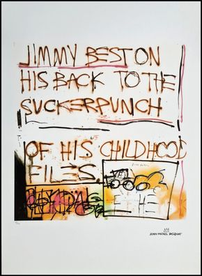 JEAN-MICHEL Basquiat * Jimmy Best * 70x50 cm * Lithografie * limitiert # 16/100