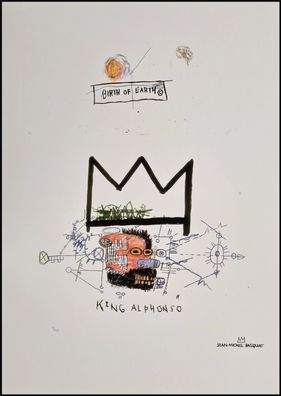 JEAN-MICHEL Basquiat * King Alphonso * 70x50 cm * Lithografie * limitiert # 21/100