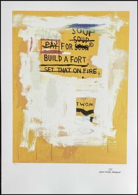 JEAN-MICHEL Basquiat * Pay for...* 70x50 cm * Lithografie * limitiert # 58/100
