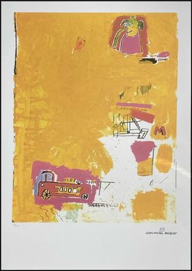 JEAN-MICHEL Basquiat * Pink Eleph. * 70x50 cm * Lithografie * limitiert # 29/100