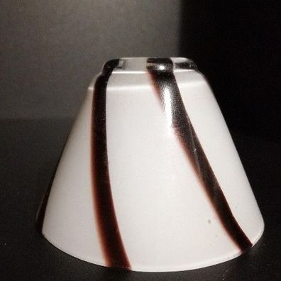 Lampenglas Ersatz Glas Weiß Dekostreifen H5,5cm