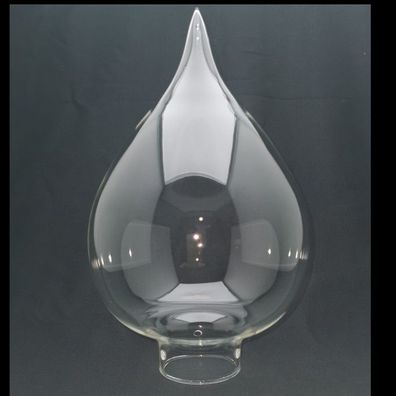 Lampenglas Tropfenform Glas klar mit 3 Löchern Ersatzglas Tear Sompex