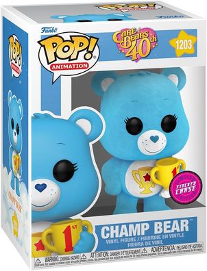 Care Bears 40th - Champ Bear 1203 Limited Flocked Chase - Funko Pop! - Vinyl Fig