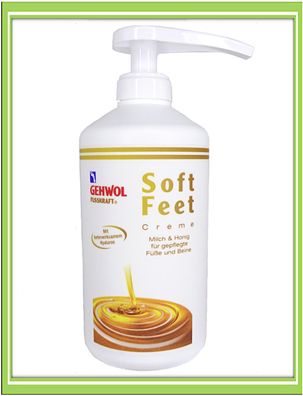 Gehwol Fusskraft Soft Feet Milch & Honig Fußcreme Trockene Haut 500ml |€60, -/ L