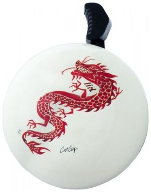 Liix Design Bell "Red Dragon", Fahrradklingel, schneeweiß, Ø 67mm