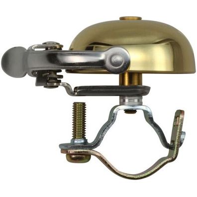 Crane Bell Co. Mini Suzu Bell Fahrradklingel Gold, Steel Band Mount