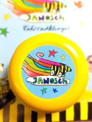 Bike Fashion Kinder Fahrradklingel / Glocke "Janosch, die Tiger-Ente", gelb??