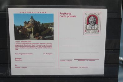 Österreich Auslands-Bildpostkarte; Papst Johannes Paul II.1988 in Österreich; Eisen