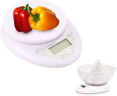 Digitale Küchenwaage 11 LB / 5 kg (1 g) Ultrafeine tragbare Snackwaage zum Wiegen von