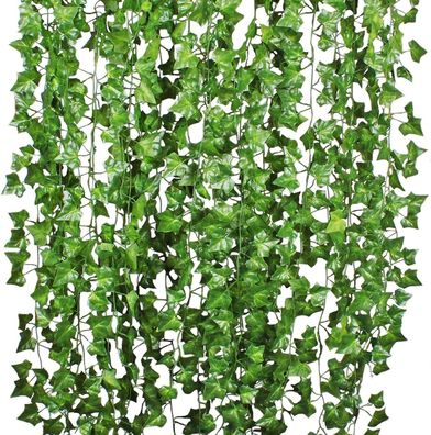 Künstliche Efeu-Pflanzen-Girlande, 12 Stück, 84 Fuß, künstliche Efeu-Girlande für den