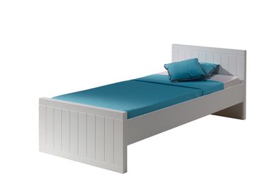 Bett Einzelbett Robin MDF Weiß 90x200 cm