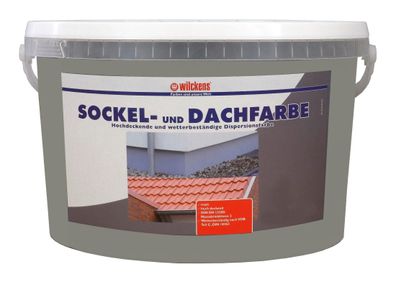 Wilckens 2,5l Sockel- Dachfarbe betongrau Sockelfarbe Außenfarbe Farbe Lack