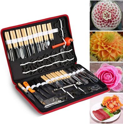 80-teiliges Culinary Carving Tool Kit, Culinary Carving Peeling Tool Kit für Obst- un