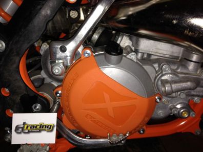 Kupplungsdeckelschutz Abdeckung clutch cover passt an Ktm Exc 300 12-16 orange