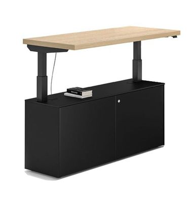 Tisch-Sideboardkombination SILE elektrisch höhenverstellbar 122,5 x 60 x 67-132 cm
