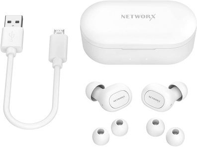 Networx True Wireless Headset 5.0 Kopfhörer InEar weiß