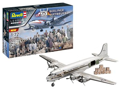Revell Geschenkset DC-6 Berliner Luftbrücke in 1:72 Revell 05652 Bausatz